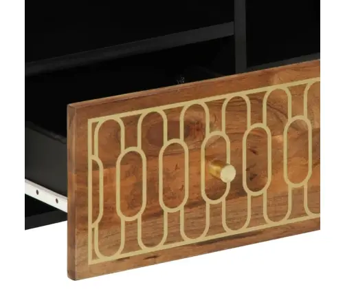 Televizoriaus Spintelė, 100X33X46cm Mango Medienos Masyvas