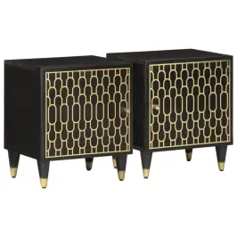 Naktsskapīši, 2 Gab., 40X33X46 Cm, Mango Masīvkoks Vidaxl