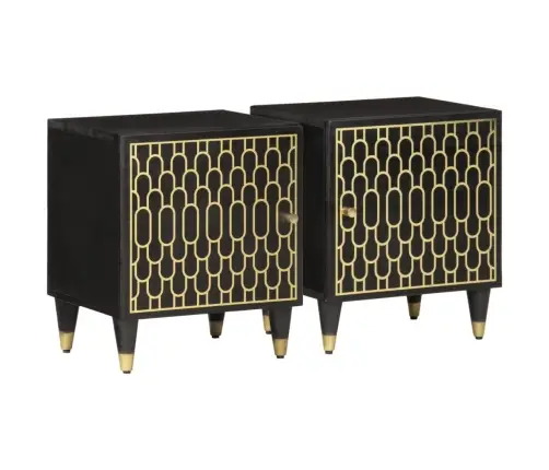 Naktsskapīši, 2 Gab., 40X33X46 Cm, Mango Masīvkoks Vidaxl