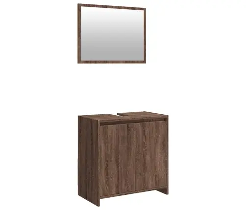 2-Daļīgs Vannasistabas Mēbeļu Komplekts, Ozolkoka Krāsa Vidaxl