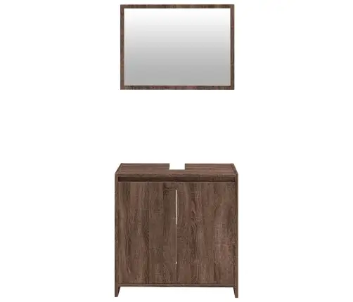 2-Daļīgs Vannasistabas Mēbeļu Komplekts, Ozolkoka Krāsa Vidaxl