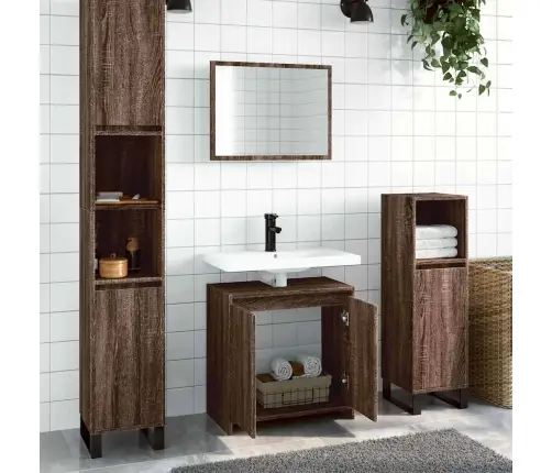 2-Daļīgs Vannasistabas Mēbeļu Komplekts, Ozolkoka Krāsa Vidaxl