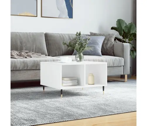Kohvilaud, Valge, 60 X 50 X 36,5 cm Tehispuit