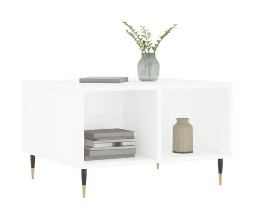 Kafijas Galdiņš, Spīdīgi Balts, 60X50X36,5, Inženierijas Koks Vidaxl