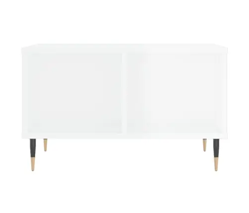 Kafijas Galdiņš, Spīdīgi Balts, 60X50X36,5, Inženierijas Koks Vidaxl