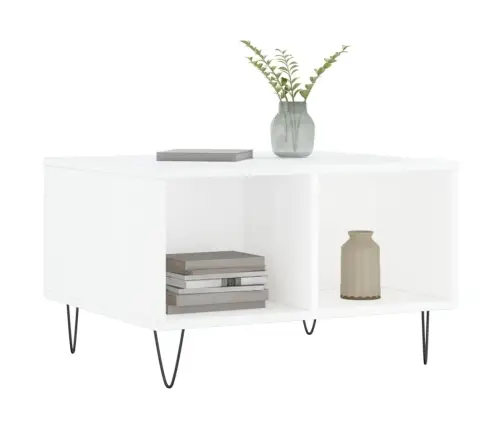 Kafijas Galdiņš, Spīdīgi Balts, 60X50X36,5, Inženierijas Koks Vidaxl