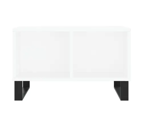 Kafijas Galdiņš, Balts, 60X50X36,5 Cm, Inženierijas Koks Vidaxl