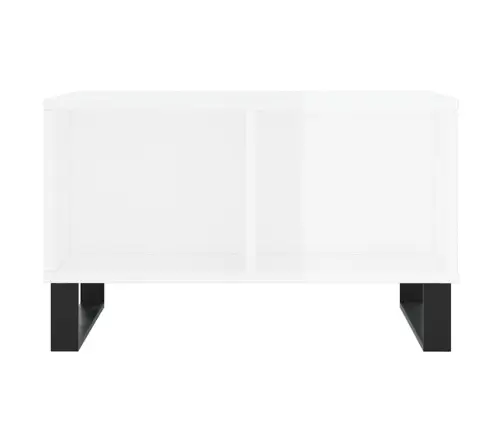 Kohvilaud, Kõrgläikega Valge, 60 X 50 X 36,5 cm Tehispuit