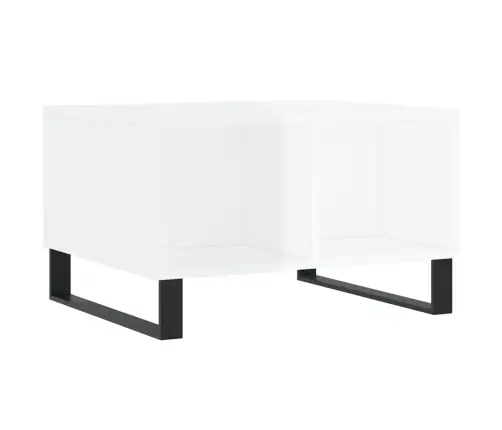 Kohvilaud, Kõrgläikega Valge, 60 X 50 X 36,5 cm Tehispuit