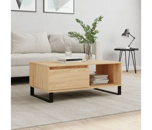 Kafijas Galdiņš, Ozolkoka, 90X50X36,5 Cm, Inženierijas Koks Vidaxl