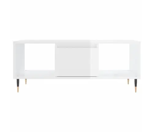 Kafijas Galdiņš, Spīdīgi Balts, 90X50X36,5Cm, Inženierijas Koks Vidaxl