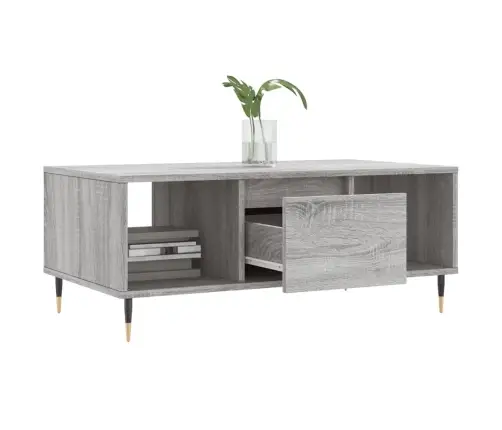 Kafijas Galdiņš, Pelēcīga Ozolkoka, 90X50X36,5 Cm Vidaxl