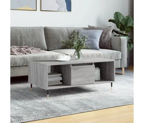 Kafijas Galdiņš, Pelēcīga Ozolkoka, 90X50X36,5 Cm Vidaxl