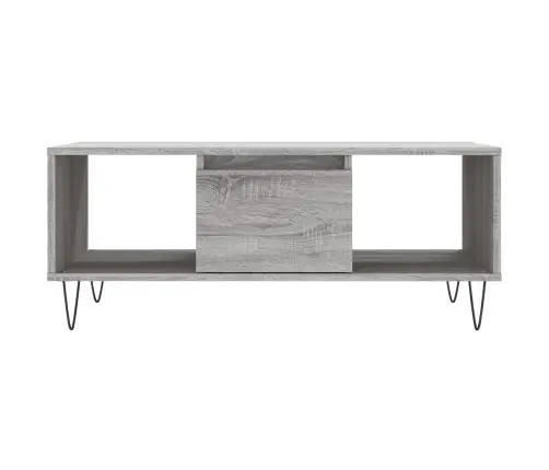 Kafijas Galdiņš, Pelēcīga Ozolkoka, 90X50X36,5 Cm Vidaxl