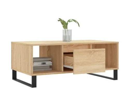 Kafijas Galdiņš, Ozolkoka, 90X50X36,5 Cm, Inženierijas Koks Vidaxl