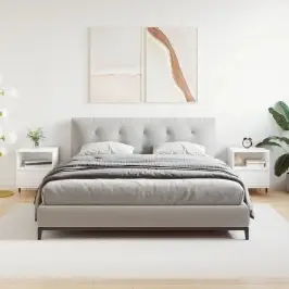 Naktsskapīši, 2 Gab., Balti, 40X35X50 Cm, Inženierijas Koks Vidaxl