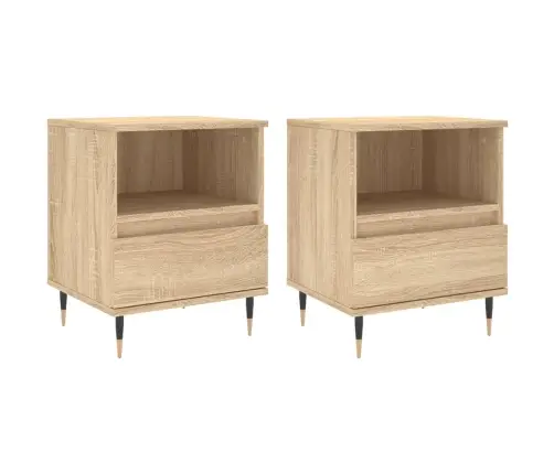 Naktsskapīši, 2 Gb., Koka Krāsa, 40X35X50 Cm, Inženierijas Koks Vidaxl