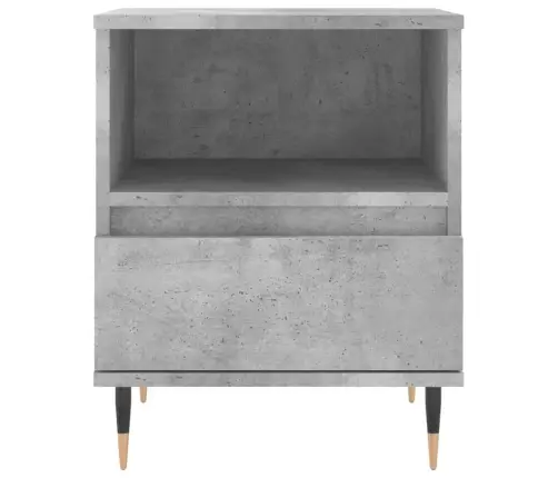 Naktsskapītis, Betona Pelēks, 40X35X50 Cm, Inženierijas Koks Vidaxl