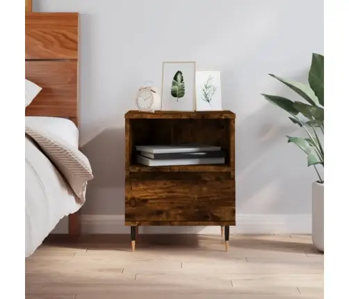 Naktsskapītis, Ozolkoka Krāsa, 40X35X50 Cm, Inženierijas Koks Vidaxl