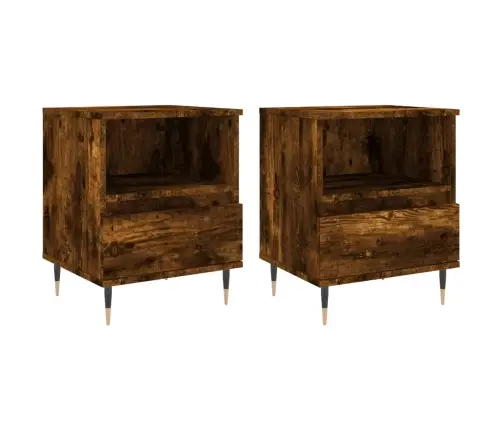 Naktsskapīši, 2 Gab., Ozolkoka, 40X35X50 Cm, Inženierijas Koks Vidaxl