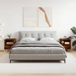 Naktsskapīši, 2 Gab., Ozolkoka, 40X35X50 Cm, Inženierijas Koks Vidaxl