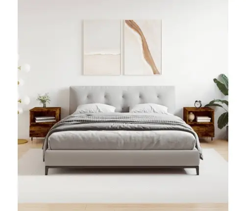 Naktsskapīši, 2 Gab., Ozolkoka, 40X35X50 Cm, Inženierijas Koks Vidaxl