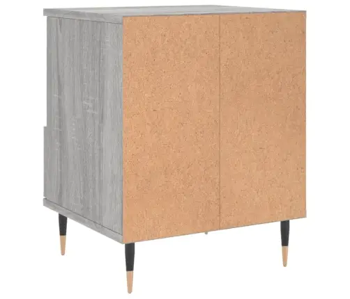 Naktsskapītis, Pelēka Ozolkoka, 40X35X50 Cm, Inženierijas Koks Vidaxl