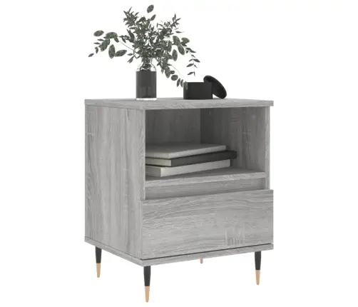 Naktsskapīši, 2 Gab., Pelēcīgi, 40X35X50 Cm, Inženierijas Koks Vidaxl