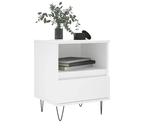 Naktsskapīši, 2 Gab., Balti, 40X35X50 Cm, Inženierijas Koks Vidaxl