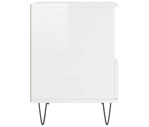 Naktsskapīši, 2 Gab. Spīdīgi Balti 40X35X50Cm Inženierijas Koks Vidaxl