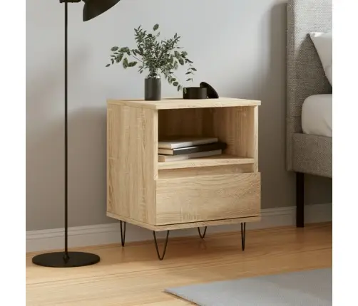 Naktinė Spintelė, Sonoma Ąžuolo, 40X35X50cm Apdirbta Mediena