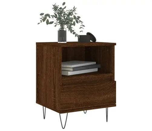 Öökapid 2 Tk, Pruun Tamm, 40 X 35 X 50 cm Tehispuit