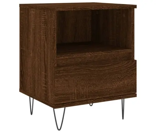 Öökapid 2 Tk, Pruun Tamm, 40 X 35 X 50 cm Tehispuit