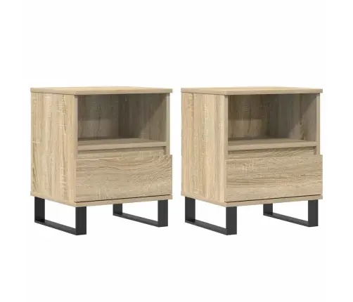 Naktsskapīši, 2 Gb., Koka Krāsa, 40X35X50 Cm, Inženierijas Koks Vidaxl