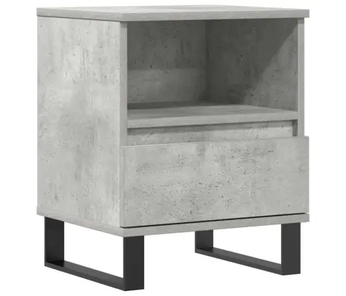 Naktsskapītis, Betona Pelēks, 40X35X50 Cm, Inženierijas Koks Vidaxl