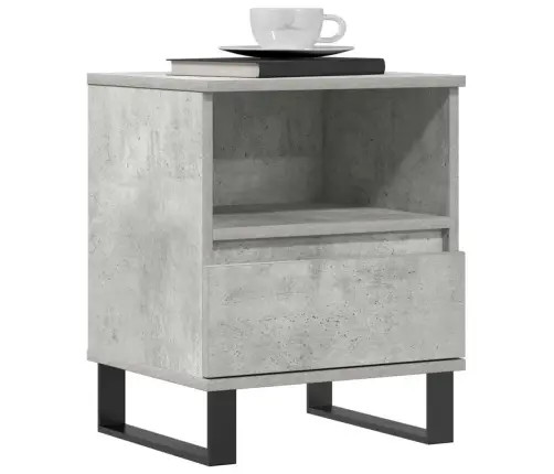 Naktsskapītis, Betona Pelēks, 40X35X50 Cm, Inženierijas Koks Vidaxl