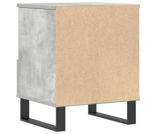 Naktsskapītis, Betona Pelēks, 40X35X50 Cm, Inženierijas Koks Vidaxl