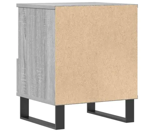 Naktsskapītis, Pelēka Ozolkoka, 40X35X50 Cm, Inženierijas Koks Vidaxl