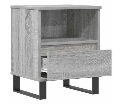 Naktinės Spintelės, 2Vnt., Pilkos Ąžuolo, 40X35X50cm Mediena