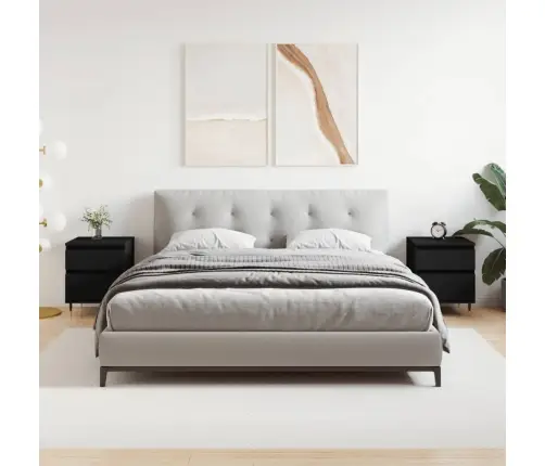 Öökapid 2 Tk, Must, 40 X 35 X 50 cm Tehispuit