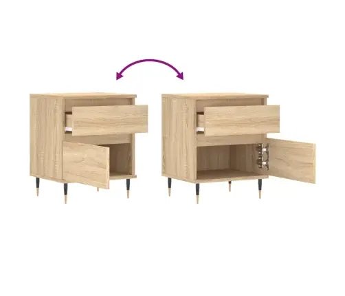 Naktinė Spintelė, Sonoma Ąžuolo, 40X35X50cm Apdirbta Mediena