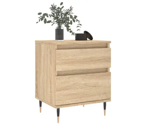 Naktinės Spintelės, 2Vnt., Sonoma Ąžuolo, 40X35X50cm Mediena