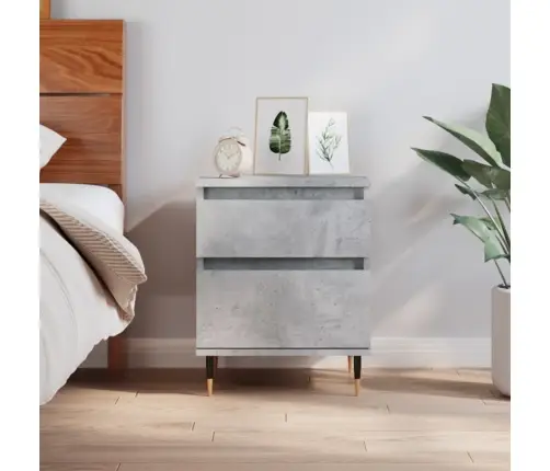 Naktinė Spintelė, Betono Pilka, 40X35X50cm Apdirbta Mediena