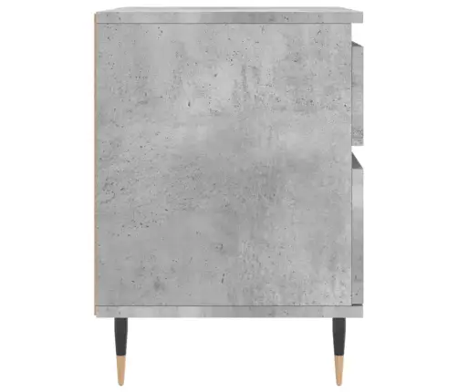 Naktinės Spintelės, 2Vnt., Betono Pilkos, 40X35X50cm Mediena