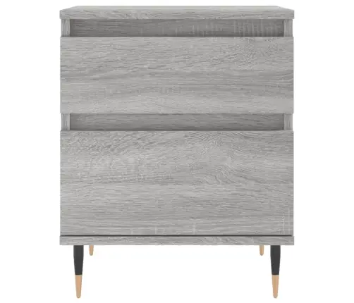 Naktinė Spintelė, Pilka Ąžuolo, 40X35X50cm Apdirbta Mediena