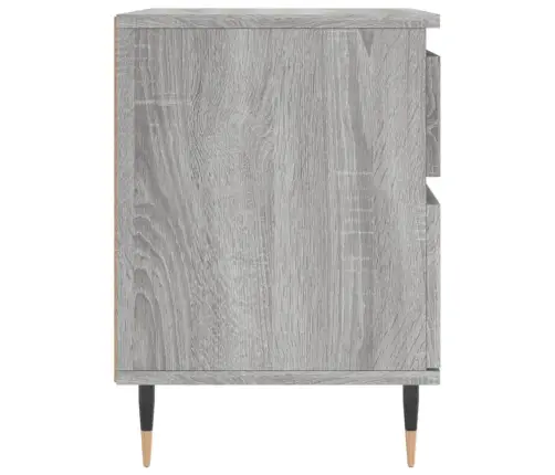 Naktinė Spintelė, Pilka Ąžuolo, 40X35X50cm Apdirbta Mediena