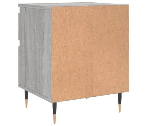 Naktinė Spintelė, Pilka Ąžuolo, 40X35X50cm Apdirbta Mediena