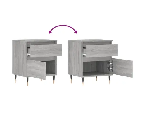 Öökapid 2 Tk, Hall Sonoma Tamm, 40 X 35 X 50 cm Tehispuit