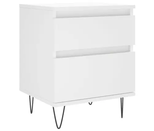 Naktsgaldiņš, Balts, 40X35X50 Cm, Inženierijas Koks Vidaxl
