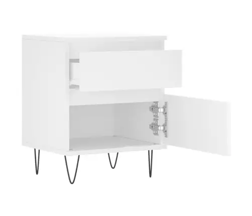 Naktsgaldiņš, Balts, 40X35X50 Cm, Inženierijas Koks Vidaxl